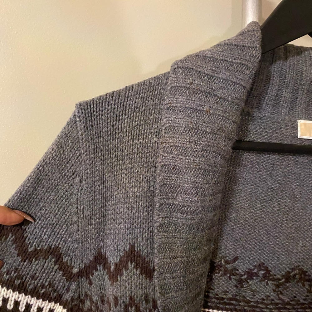 Michael Kors Grey Print Classic Sweater, Cardigan - Picture 3 of 7